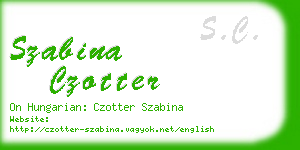 szabina czotter business card